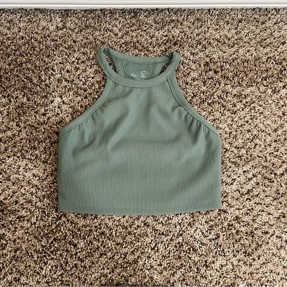 Erin Oprea Basics - Dark Sage Ribbed Workout Set - Picture 5 of 14